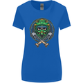 Motocross Skull Dirt Bike MotoX Womens Wider Cut T-Shirt Royal Blue