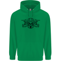 Motocross Skulls Dirt Bike MotoX Motorcycle Childrens Kids Hoodie Irish Green
