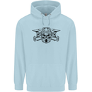 Motocross Skulls Dirt Bike MotoX Motorcycle Childrens Kids Hoodie Light Blue
