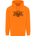 Motocross Skulls Dirt Bike MotoX Motorcycle Childrens Kids Hoodie Orange
