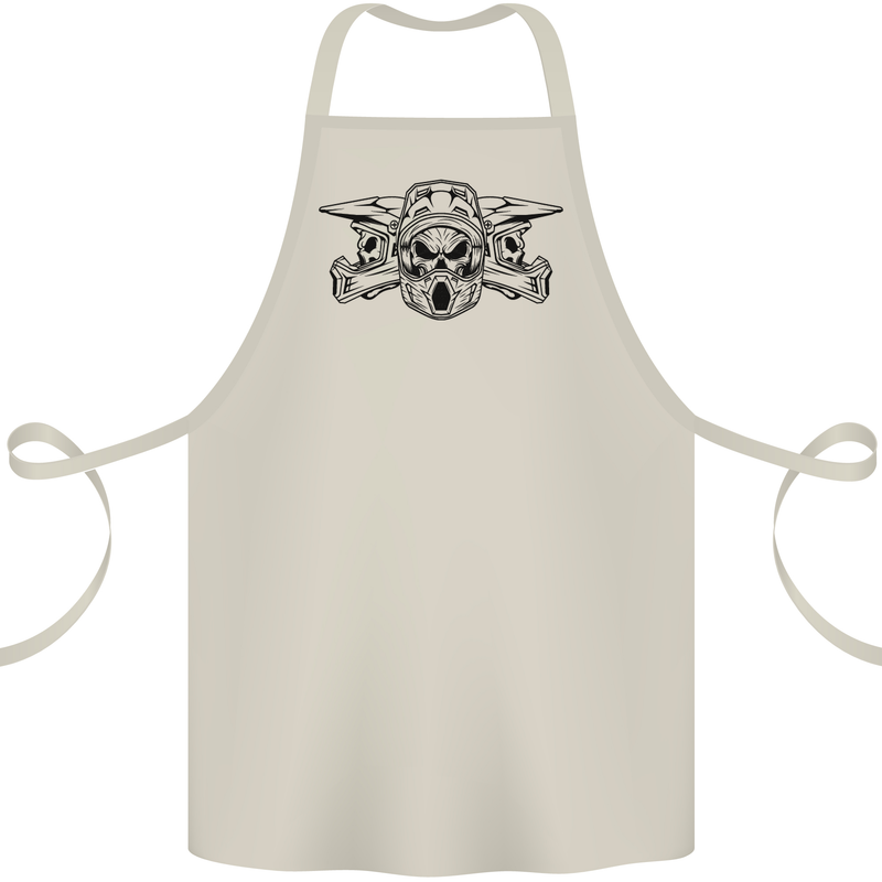 Motocross Skulls Dirt Bike MotoX Motorcycle Cotton Apron 100% Organic Natural