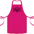 Motocross Skulls Dirt Bike MotoX Motorcycle Cotton Apron 100% Organic Pink