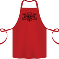 Motocross Skulls Dirt Bike MotoX Motorcycle Cotton Apron 100% Organic Red