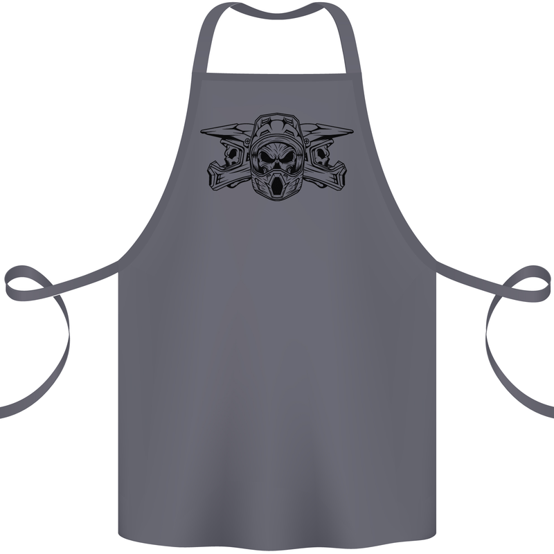 Motocross Skulls Dirt Bike MotoX Motorcycle Cotton Apron 100% Organic Steel