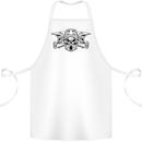 Motocross Skulls Dirt Bike MotoX Motorcycle Cotton Apron 100% Organic White