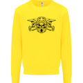 Motocross Skulls Dirt Bike MotoX Motorcycle Kids Sweatshirt Jumper Yellow