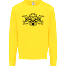 Motocross Skulls Dirt Bike MotoX Motorcycle Kids Sweatshirt Jumper Yellow