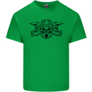 Motocross Skulls Dirt Bike MotoX Motorcycle Kids T-Shirt Childrens Irish Green