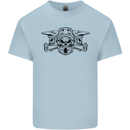 Motocross Skulls Dirt Bike MotoX Motorcycle Kids T-Shirt Childrens Light Blue