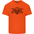 Motocross Skulls Dirt Bike MotoX Motorcycle Kids T-Shirt Childrens Orange