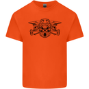 Motocross Skulls Dirt Bike MotoX Motorcycle Kids T-Shirt Childrens Orange