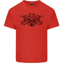 Motocross Skulls Dirt Bike MotoX Motorcycle Kids T-Shirt Childrens Red
