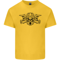 Motocross Skulls Dirt Bike MotoX Motorcycle Kids T-Shirt Childrens Yellow