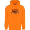 Motocross Skulls Dirt Bike MotoX Motorcycle Mens 80% Cotton Hoodie Orange
