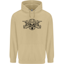 Motocross Skulls Dirt Bike MotoX Motorcycle Mens 80% Cotton Hoodie Sand