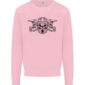 Motocross Skulls Dirt Bike MotoX Motorcycle Mens Sweatshirt Jumper Light Pink