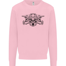 Motocross Skulls Dirt Bike MotoX Motorcycle Mens Sweatshirt Jumper Light Pink