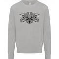 Motocross Skulls Dirt Bike MotoX Motorcycle Mens Sweatshirt Jumper Sports Grey