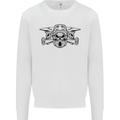 Motocross Skulls Dirt Bike MotoX Motorcycle Mens Sweatshirt Jumper White