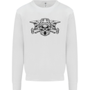 Motocross Skulls Dirt Bike MotoX Motorcycle Mens Sweatshirt Jumper White