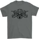 Motocross Skulls Dirt Bike MotoX Motorcycle Mens T-Shirt Cotton Gildan Charcoal