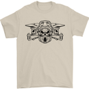 Motocross Skulls Dirt Bike MotoX Motorcycle Mens T-Shirt Cotton Gildan Sand