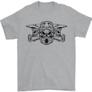 Motocross Skulls Dirt Bike MotoX Motorcycle Mens T-Shirt Cotton Gildan Sports Grey