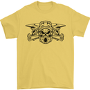 Motocross Skulls Dirt Bike MotoX Motorcycle Mens T-Shirt Cotton Gildan Yellow