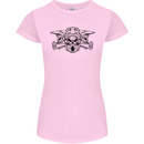 Motocross Skulls Dirt Bike MotoX Motorcycle Womens Petite Cut T-Shirt Light Pink