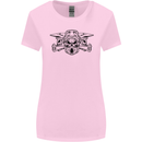 Motocross Skulls Dirt Bike MotoX Motorcycle Womens Wider Cut T-Shirt Light Pink