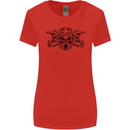 Motocross Skulls Dirt Bike MotoX Motorcycle Womens Wider Cut T-Shirt Red