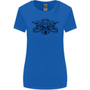 Motocross Skulls Dirt Bike MotoX Motorcycle Womens Wider Cut T-Shirt Royal Blue