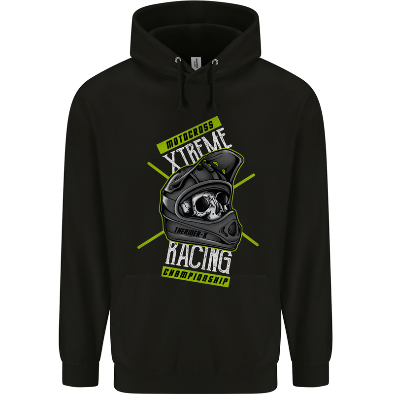 Motocross Xtreme Racing Championship Childrens Kids Hoodie Black