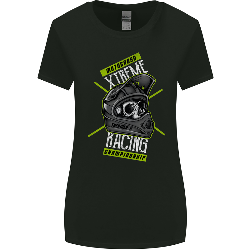 Motocross Xtreme Racing Championship Womens Wider Cut T-Shirt Black