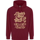 Motor Legend Biker Motorbike Motorcycle Childrens Kids Hoodie Maroon