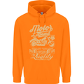 Motor Legend Biker Motorbike Motorcycle Childrens Kids Hoodie Orange