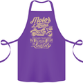 Motor Legend Biker Motorbike Motorcycle Cotton Apron 100% Organic Purple