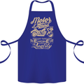 Motor Legend Biker Motorbike Motorcycle Cotton Apron 100% Organic Royal Blue