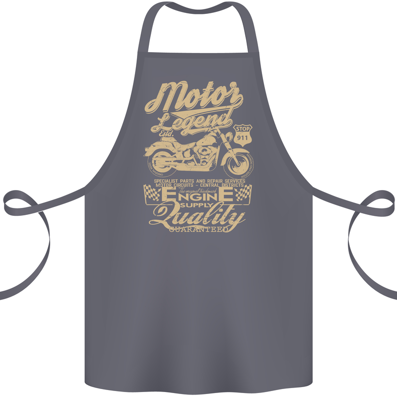 Motor Legend Biker Motorbike Motorcycle Cotton Apron 100% Organic Steel