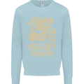 Motor Legend Biker Motorbike Motorcycle Kids Sweatshirt Jumper Light Blue