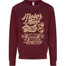 Motor Legend Biker Motorbike Motorcycle Kids Sweatshirt Jumper Maroon