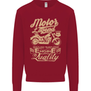 Motor Legend Biker Motorbike Motorcycle Kids Sweatshirt Jumper Red