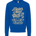 Motor Legend Biker Motorbike Motorcycle Kids Sweatshirt Jumper Royal Blue