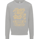 Motor Legend Biker Motorbike Motorcycle Kids Sweatshirt Jumper Sports Grey