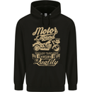 Motor Legend Biker Motorbike Motorcycle Mens 80% Cotton Hoodie Black