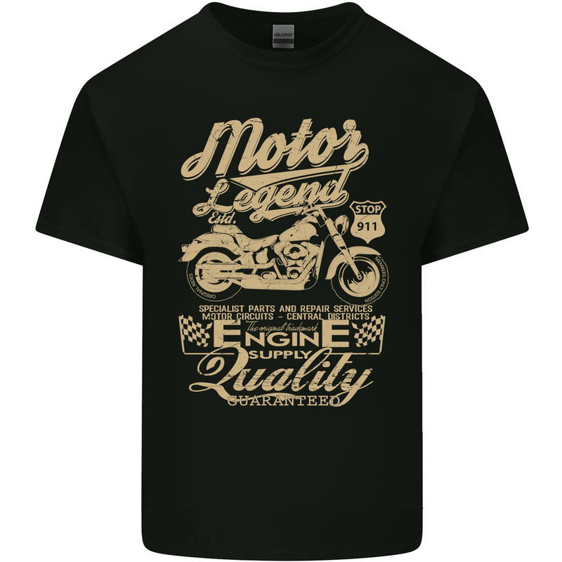 Motor Legend Biker Motorbike Motorcycle Mens Cotton T-Shirt Tee Top Black