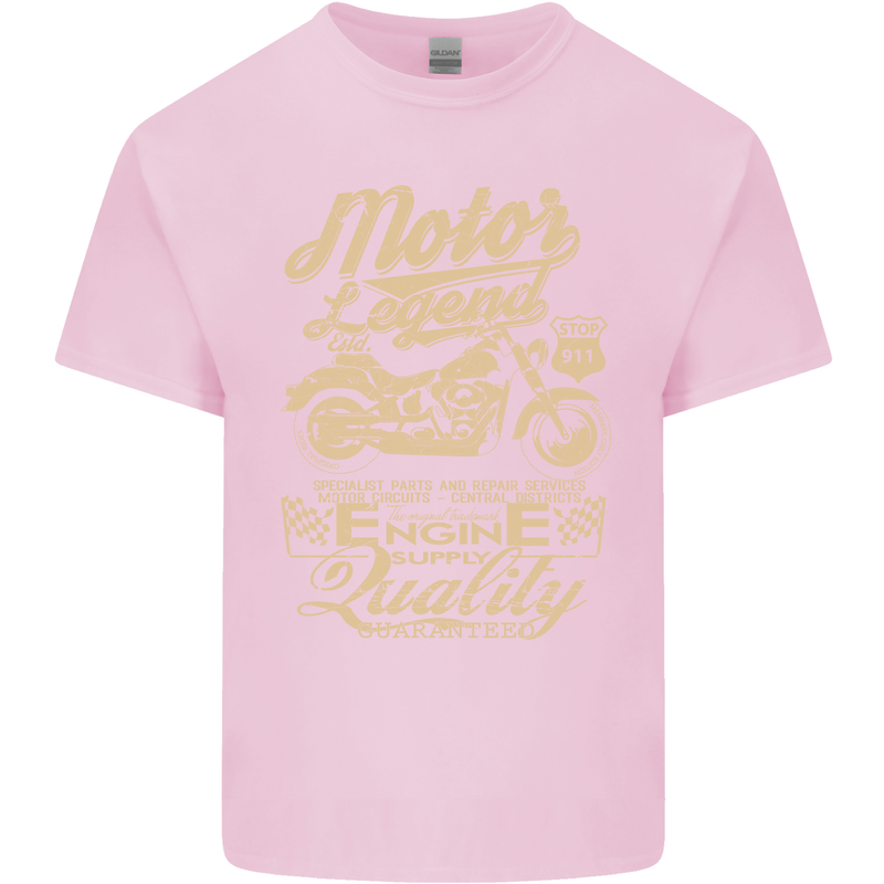 Motor Legend Biker Motorbike Motorcycle Mens Cotton T-Shirt Tee Top Light Pink