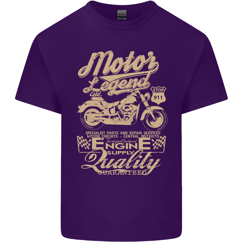 Motor Legend Biker Motorbike Motorcycle Mens Cotton T-Shirt Tee Top Purple