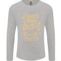 Motor Legend Biker Motorbike Motorcycle Mens Long Sleeve T-Shirt Sports Grey