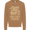 Motor Legend Biker Motorbike Motorcycle Mens Sweatshirt Jumper Caramel Latte